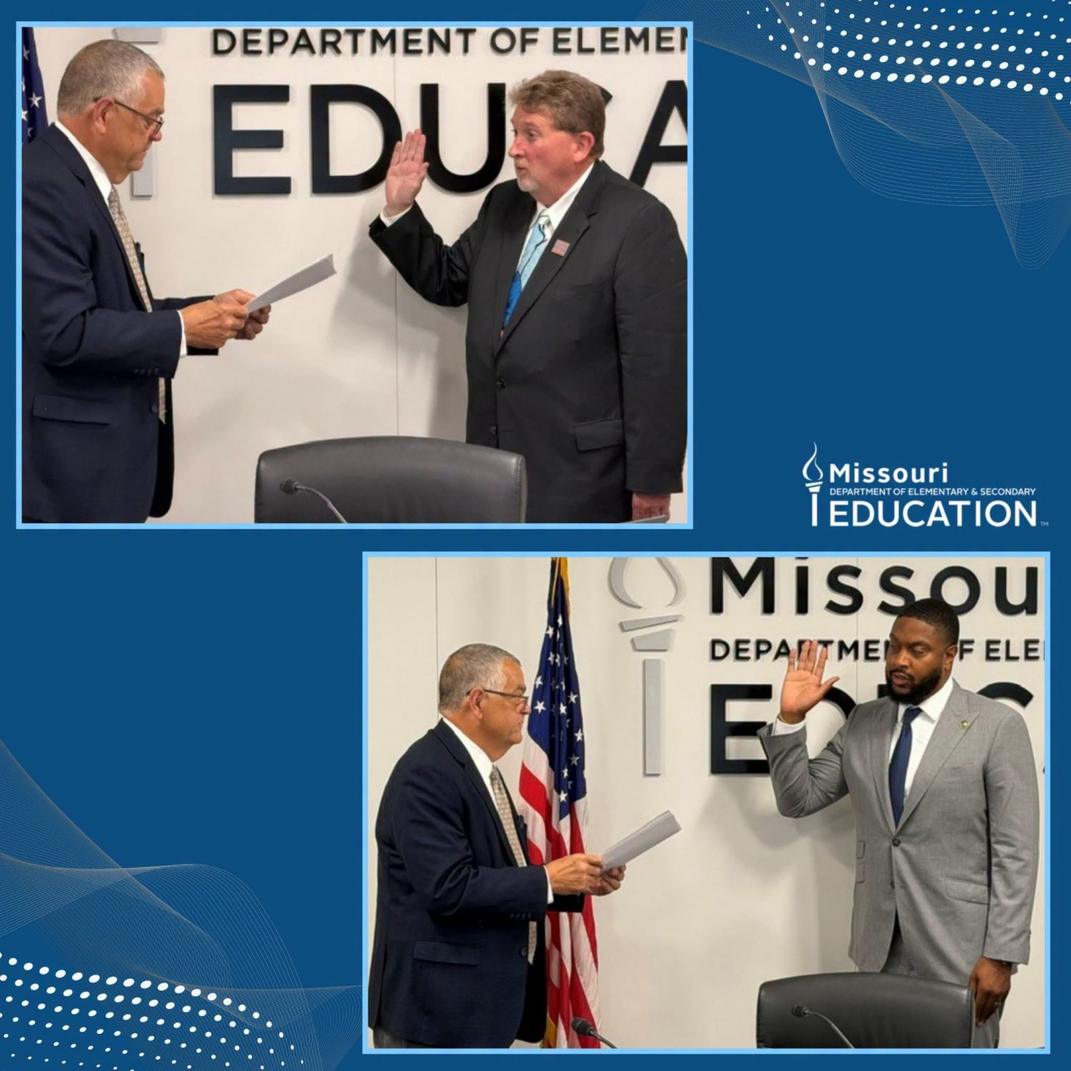 Missouri Board of Education new board members being sworn in